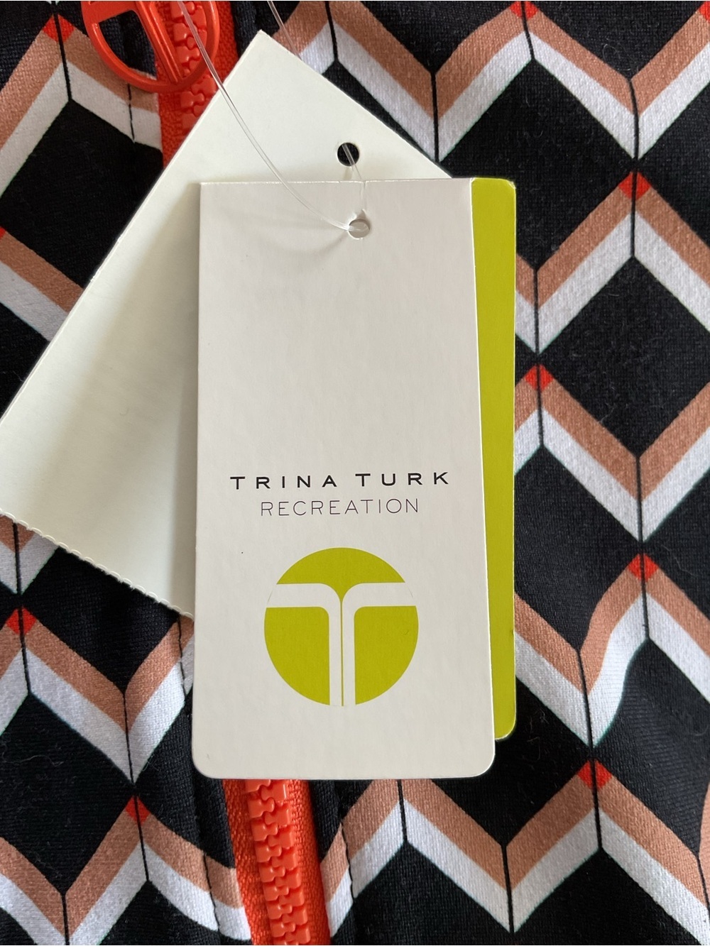TRINA TURK RECREATION Women's Black and Red Geometric Zip Jacket - Picture 7 of 9